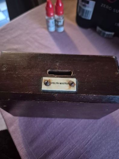 Antique wooden Church candle donation box