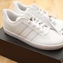 All White Adidas Smart Casual Leather Shoes | Size 6 UK | Brand New Image 2