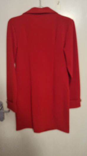 PrettyLittleThing Red Blazer Dress with Gold Buttons