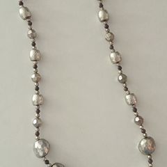 Silver-Beaded Necklace