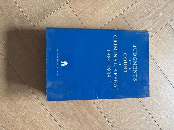 Judgments of the Court of Criminal Appeal, 1984 to 1989, Round Hall Press, hardcover with slip