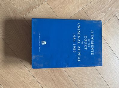 Judgments of the Court of Criminal Appeal, 1984 to 1989, Round Hall Press, hardcover with slip