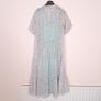 JD Williams Pastel Cyan Blue Floral Metallic Sparkly Tiered Midi Dress 14UK/42EU Image 9