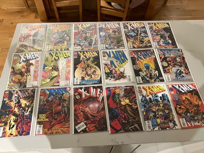 X-Men comics, Marvel, issues 1 - 52 from 1991.