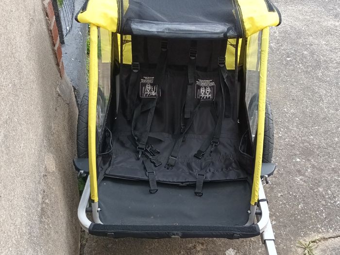 Double Child Bike Trailer | 2 Seat Child Baby Bicycle Trailer