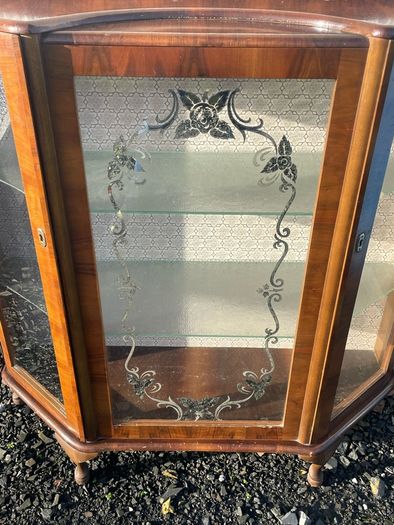 S.F Quinn Antique Glass Cabinet