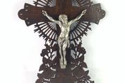 Vintage French wooden crucifix