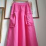 Pink linen skirt size uk 14 Image 3