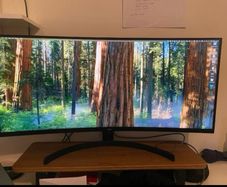 LG curved monitor
