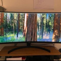 LG curved monitor