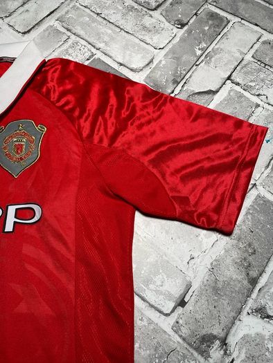 Vintage Umbro Manchester United 1999 Champions League The Final Nou Camp Home Jersey No.20 Solsjkaer Mens Size Small