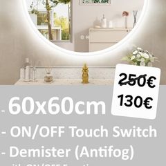 LED Bathroom Mirror Dual LED Fog Free Bright Light