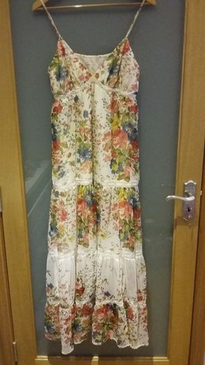 Brand new. Designer Lipsy floral lace maxi dress