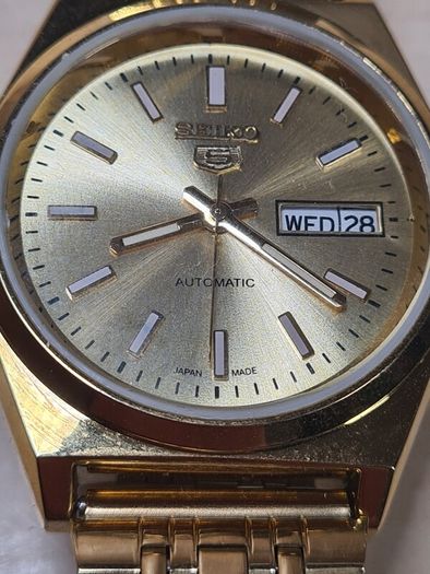 Seiko 5 Gold Watch Replica Mens