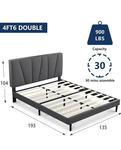 Double Bed Frame Upholstered