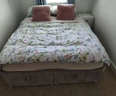 king size ottoman bed + mattress