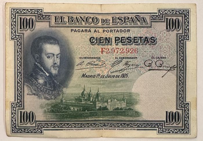Spain 100 Pesetas 1925 Banknote