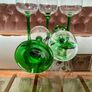 Classic Emerald Green Long Stem Wine Glasses made in France Image 6