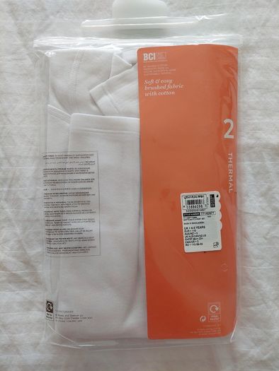 M&S 2pk White Boys' Thermal Vests (4-5 years)