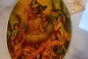Oval vintage religious print, bought in Portugal, D18, post 6e