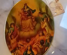 Oval vintage religious print, bought in Portugal, D18, post 8e