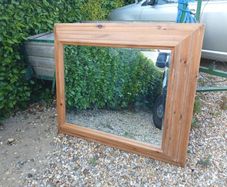 very large pine mirror