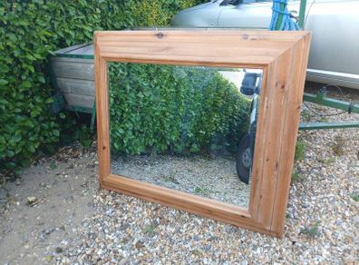 very large pine mirror