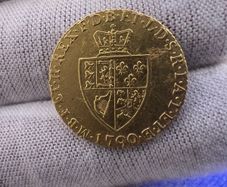 Rare 1790 George III Spade Half-Guinea gold coin
