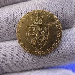 Rare 1790 George III Spade Half-Guinea gold coin