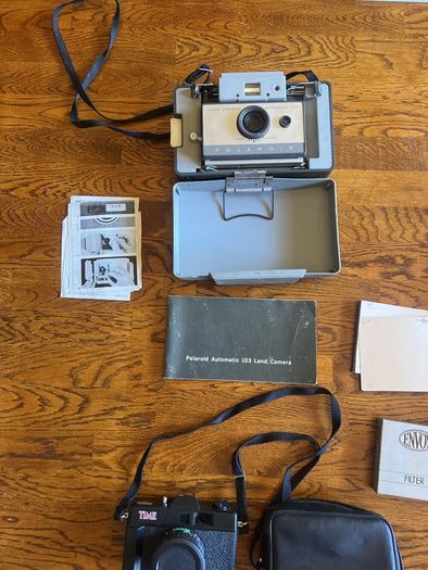 Polaroid and Time camera with original cases
