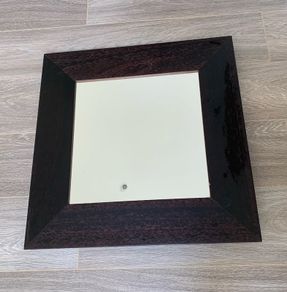 Square Wooden Framed Mirror