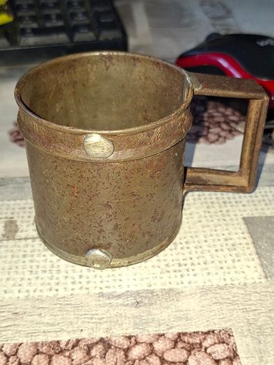 Rare 13 Piece Lot of Antique Chavagnat Tin Measuring Demi-Litre from Paris, France, dating  approximately 1800s.
