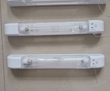 3 bathroom wall lights with shaver socket