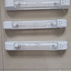 3 bathroom wall lights with shaver socket