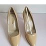 Cefalu Rita Cream Patent Leather Court Shoes EU32 UK13 Petite Heels BNIB Image 4