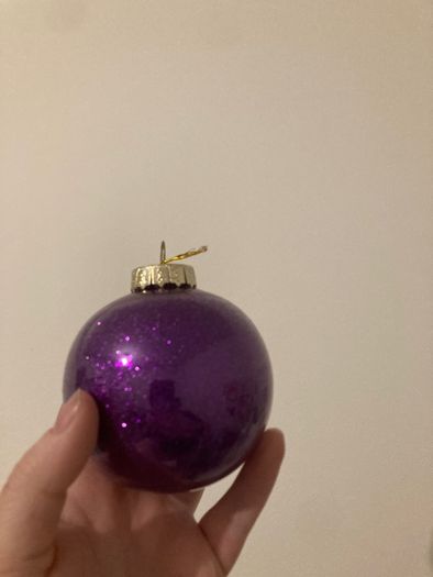 Personalised glitter bauble