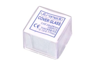 100x Microscope cover glass 24x24mm