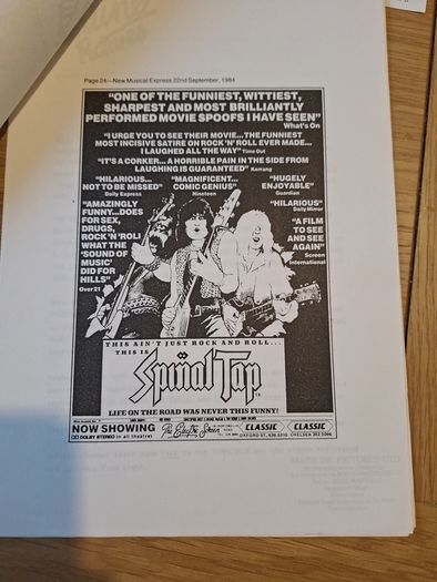 Spinal Tap Movie Press Kit