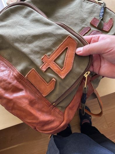 Military style leather Laptop/travel bag