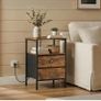 Bedside Table with Charging Station, Side Table with 2 USB Ports and Outlet Image 10