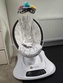 4MOMS baby rocker silver plush