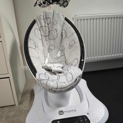 4MOMS baby rocker silver plush