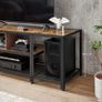 TV Shelf, Lowboard for TVs up to 65 Inches, TV Stand with 3 Levels, Open Storage Rack, Industrial Design, for Living Room, Vintage Brown/Black Image 3