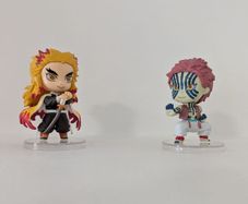 Rengoku Kyojuro & Akaza Action Figures Demon Slayer Kimetsu no yaiba Bandai Namco Chibi Masters
