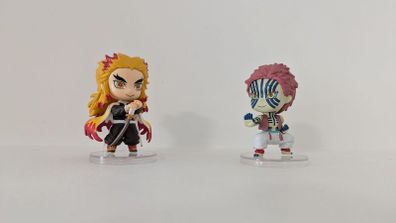 Rengoku Kyojuro & Akaza Action Figures Demon Slayer Kimetsu no yaiba Bandai Namco Chibi Masters