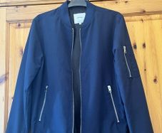 Jack & Jones Gents Navy Pilot Bomber Zipped Jacket. Excellent Condition. Size Small-medium