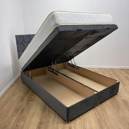 Double & King Size Bed Frame With Mattress Opt