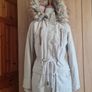 Ladies Cream Heavyweight Parka Coat ( size 6-8) Image 2