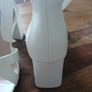 ladies white block heels size 4 Image 3