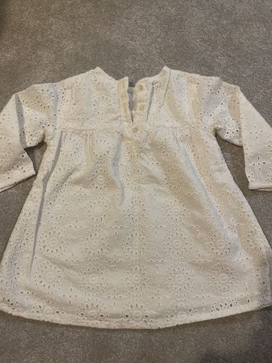 Mango baby girl white dress 9-12 m 80 cm.
